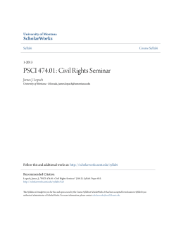PSCI 474.01: Civil Rights Seminar