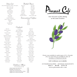 Dinner - Pleasant Cafe