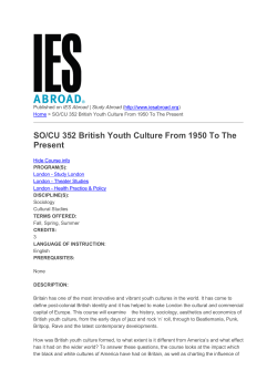SO/CU 352 British Youth Culture From 1950 To The