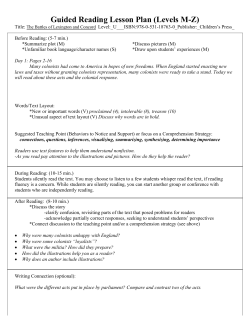 Guided Reading Lesson Plan (Levels M-Z)