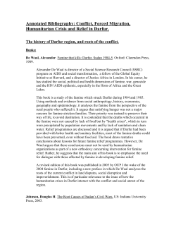 Annotated Bibliography: Conflict, Forced Migration, Humanitarian