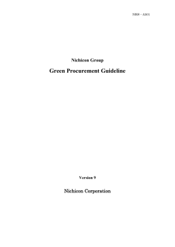 Nichicon Group Green Procurement Guideline