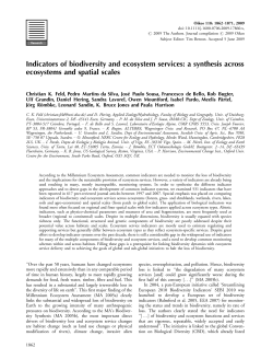 Indicators of biodiversity and ecosystem services: a synthesis across