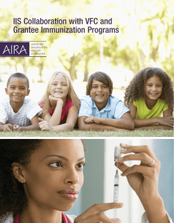 IIS Collaboration with VFC and Grantee Immunization Programs