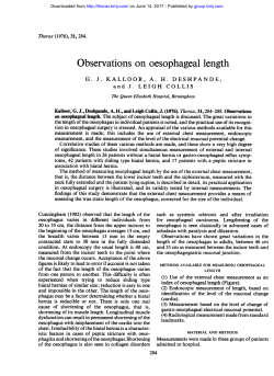 Observations on oesophageal length