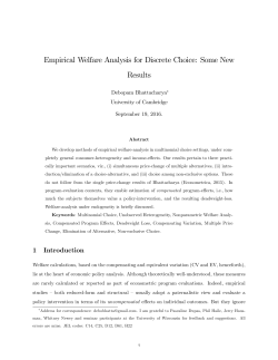 Empirical Welfare Analysis for Discrete Choice: Some New Results
