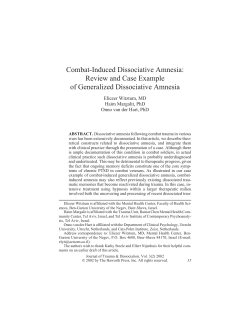 Combat-Induced Dissociative Amnesia