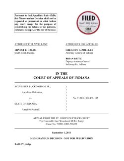 Sylvester Buckingham, Jr. v. State of Indiana