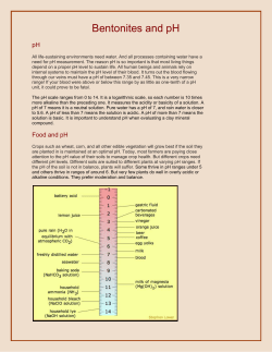 Bentonites and pH - clayremedies - Clayremedies.com... Bentonite
