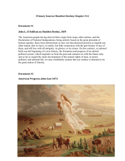 Primary Sources Manifest Destiny-‐Chapter #12