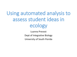 Using automated analysis to assess student ideas in ecology