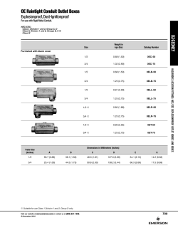 OE Conduit Outlet Bodies Catalog Page