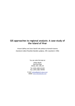 GIS approaches to regional analysis: A case study of the island of Hvar
