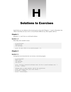 Solutions to Exercises