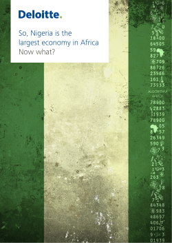 So, Nigeria is the largest economy in Africa Now what?