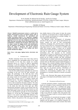 Development of Electronic Rain Gauge System