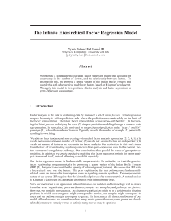 The Infinite Hierarchical Factor Regression Model