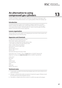 An alternative to using compressed gas cylinders