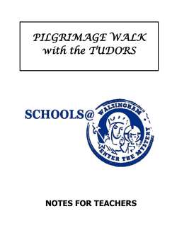 PILGRIMAGE WALK with the TUDORS