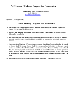 Magellan Fuel Recall Status - Oklahoma Corporation Commission