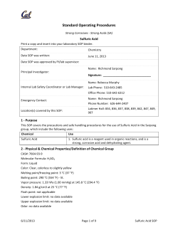 Sulfuric Acid Sarpong