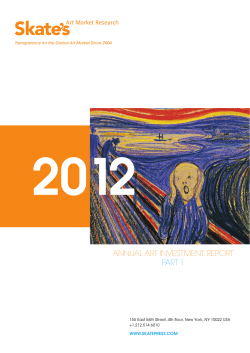 AnnuAl Art Investment report pArt 1