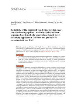 Reliability of the predicted stand structure for clear