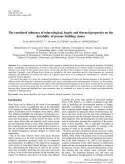The combined influence of mineralogical, hygric and thermal