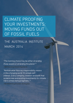 Climate proofing your investments: moving funds out of fossil fuels