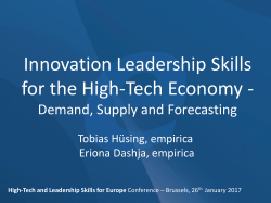 Folie 1 - High-Tech and Leadership Skills for Europe