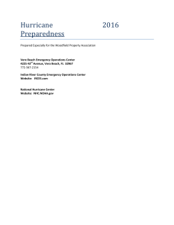 Hurricane 2016 Preparedness - Woodfield Property Owners
