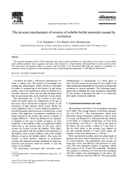 The process (mechanism) of erosion of soluble brittle materials