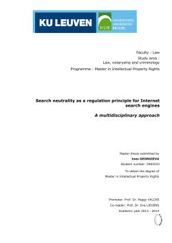 Search neutrality as a regulation principle for Internet search