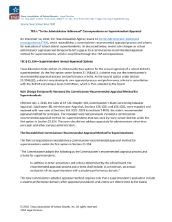 TEA`s &ldquo;To the Administrator Addressed Correspondence&rdquo;