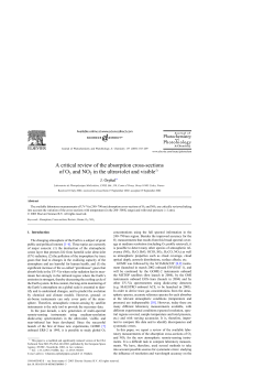 A critical review of the absorption cross