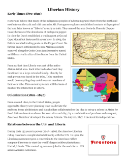 History of Liberia  - Hands of Hope Foundation