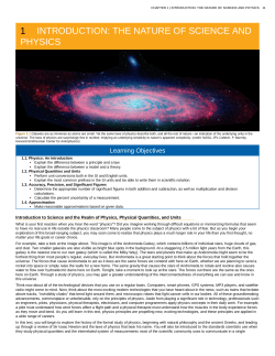 The Nature of Science and Physics