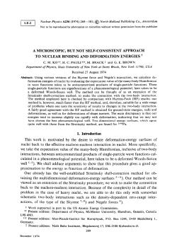 This work is motivated by the desire to relate deformation