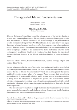 The appeal of Islamic fundamentalism
