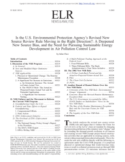 Is the U.S. Environmental Protection Agency`s Revised New Source