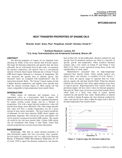 Heat Transfer Properties of Engine Oils