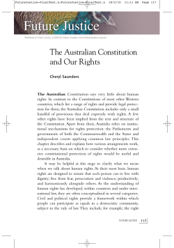 The Australian Constitution and Our Rights
