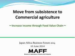 Move from subsistence to Commercial agriculture