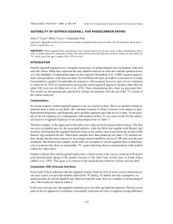 133 SUITABILITY OF OSTRICH EGGSHELL FOR RADIOCARBON
