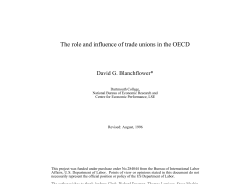 The role and influence of trade unions in the OECD