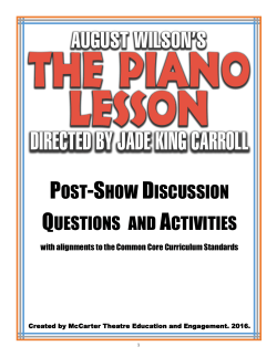 post-show discussion questions and activities