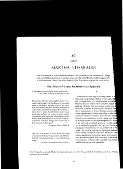 Nussbaum, non-relative virtues