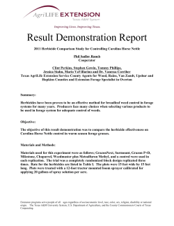 Carolina Horse Nettle Result Demonstration Report