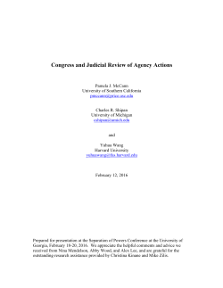 Congress and Judicial Review of Agency Actions