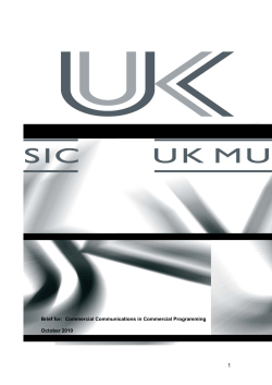 Brief for: Commercial Communications in Commercial